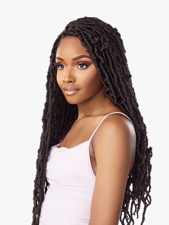 3X DISTRESSED LOCS 24″ Distressed faux locs style, more natural-looking finish with texture