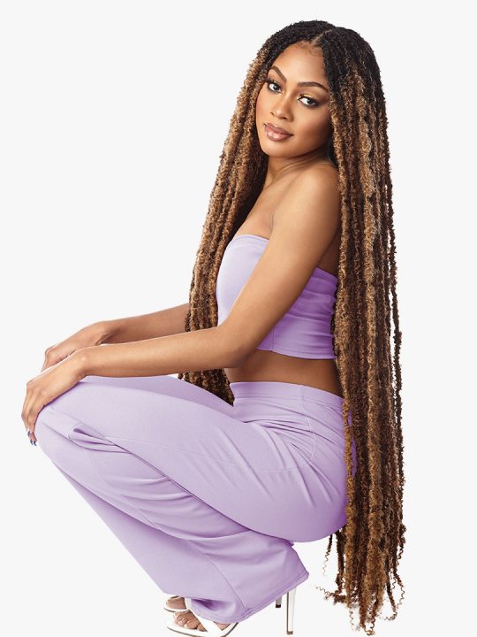 BUTTERFLY LOCS 36″ 36″ Butterfly Locs style with curls sticking out on the edges