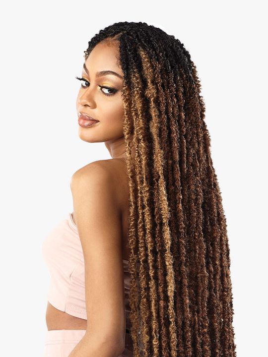 BUTTERFLY LOCS 36″ 36″ Butterfly Locs style with curls sticking out on the edges