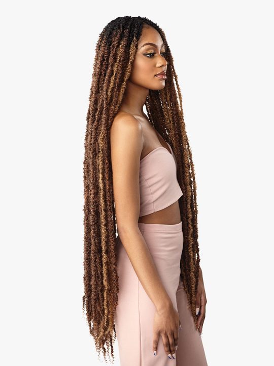 BUTTERFLY LOCS 36″ 36″ Butterfly Locs style with curls sticking out on the edges