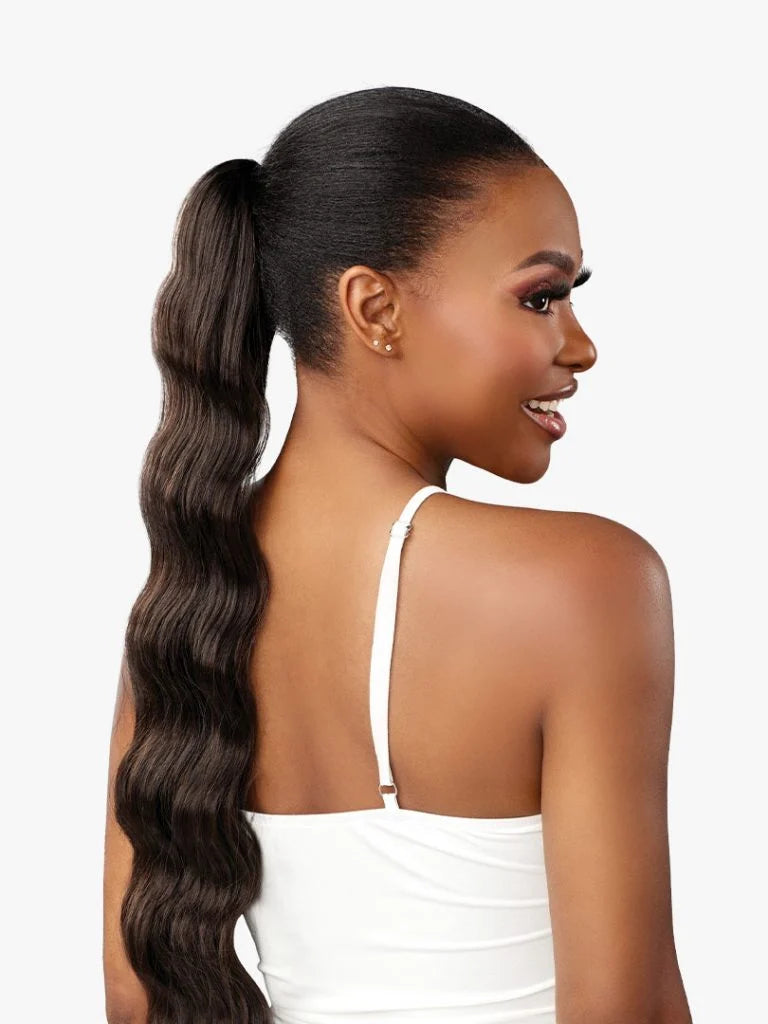 Sensationnel RAYA Drawstring, Easy Styling, Heat Resistant Fiber, LuLuPony, Perfect protective style, Ponytails, Quick simple and stylish