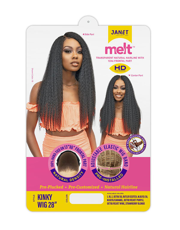 JANET MELT HD 13X6 LACE KINKY 28INCH WIG PREMIUM SYNTHETIC HAIR