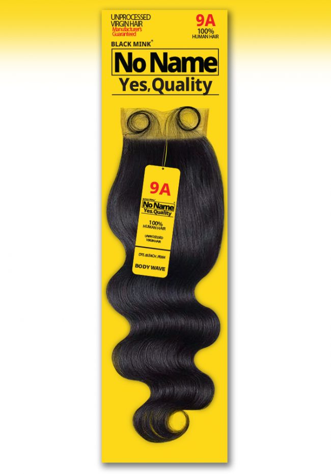 NO NAME 4X4 CLOSURE-BODY WAVE 100% UNPROCESSED VIRGIN HUMAN HAIR