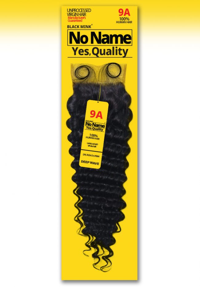 NO NAME 4X4 CLOSURE-DEEP WAVE 100% UNPROCESSED VIRGIN HUMAN HAIR