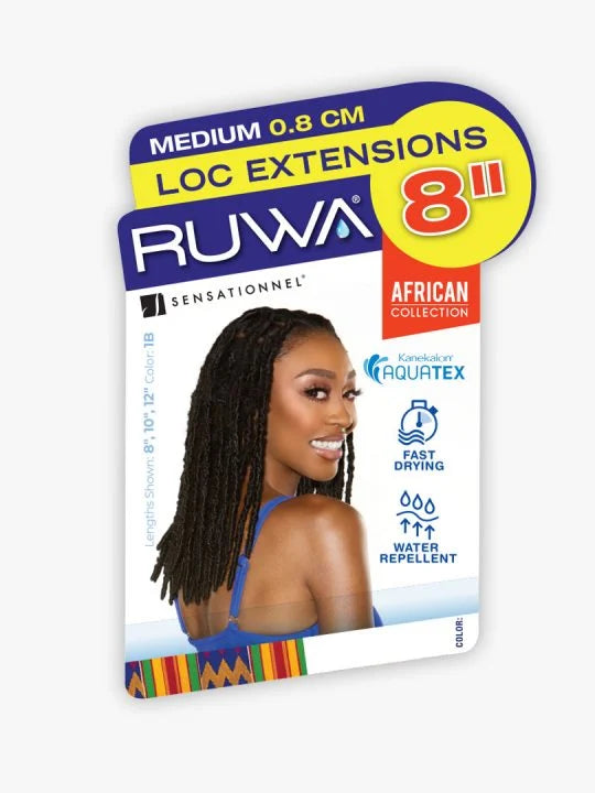 RUWA LOC EXTENSIONS Pre-made loc extensions with 100% Aquatex.