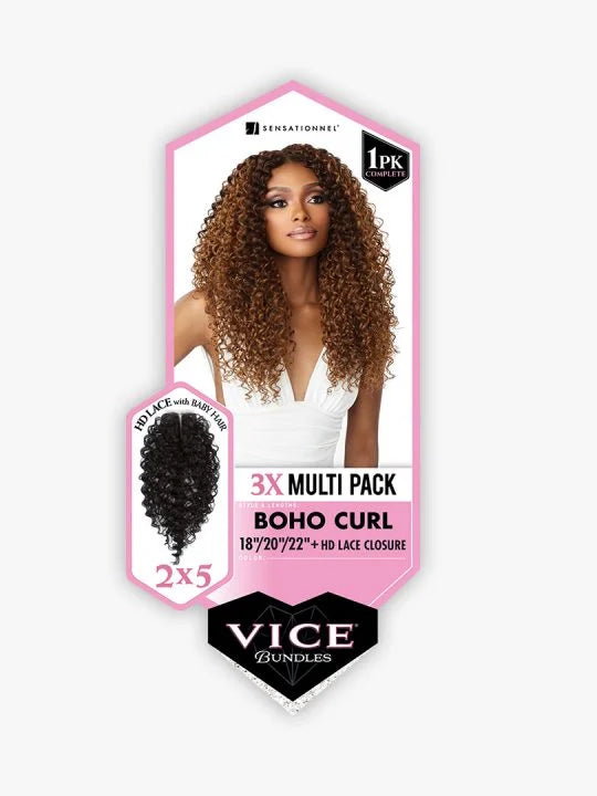 Sensationnel VICE BUNDLE MULTI BOHO CURL 18″20″22″