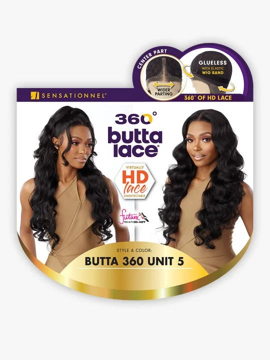 BUTTA 360 LACE WIG UNIT 5 26” long, textured loose deep waves.