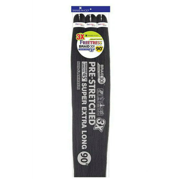 FREETRESS: 3X BRAID 301 90" PRE-STRETCHED BRAIDING HAIR