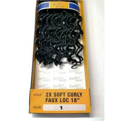 FREETRESS: 2X SOFT CURLY FAUX LOC 12" CROCHET BRAIDS