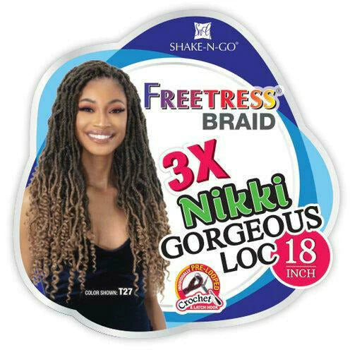 FREETRESS: 3X NIKKI GORGEOUS LOC 18" CROCHET BRAIDS