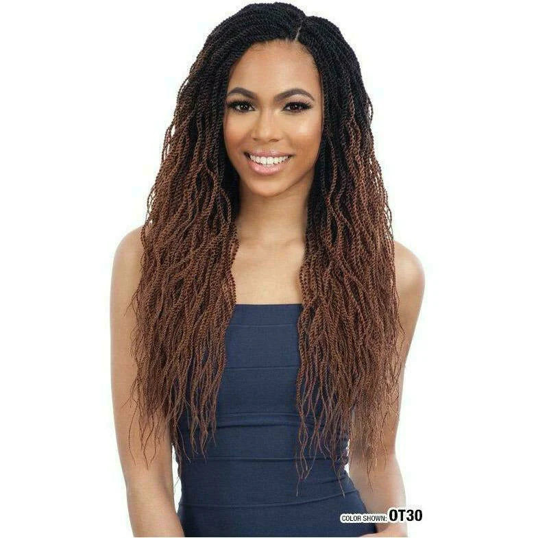 FREETRESS: 3X PRE-STRETCHED NATURAL WAVY TWIST 18" CROCHET BRAIDS