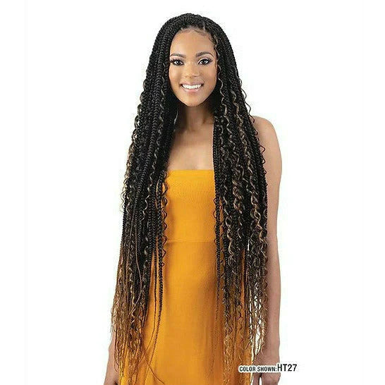 MAYDE BEAUTY: 3X WATERFALL BOX BRAID 34" CROCHET BRAIDS