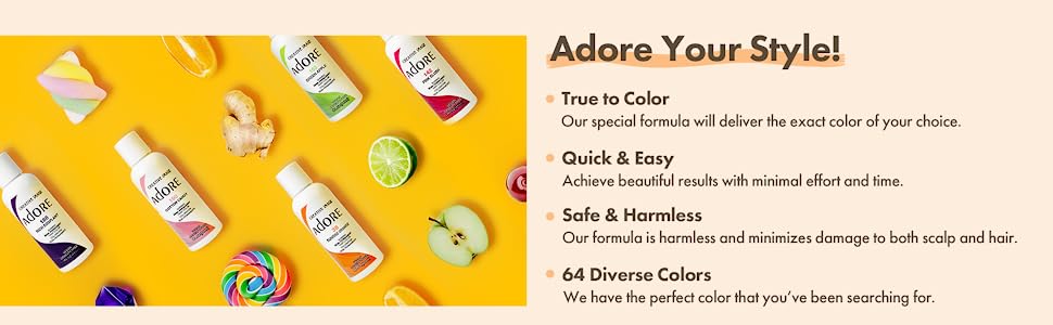 ADORE SEMI-PERMANENT HAIR COLOR - 4 FL OZ
