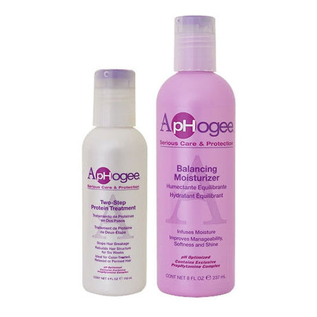 Aphogee Balancing Moisturizer 8oz & Two-Step Protein Treatment 4oz Find Your New Look Today!