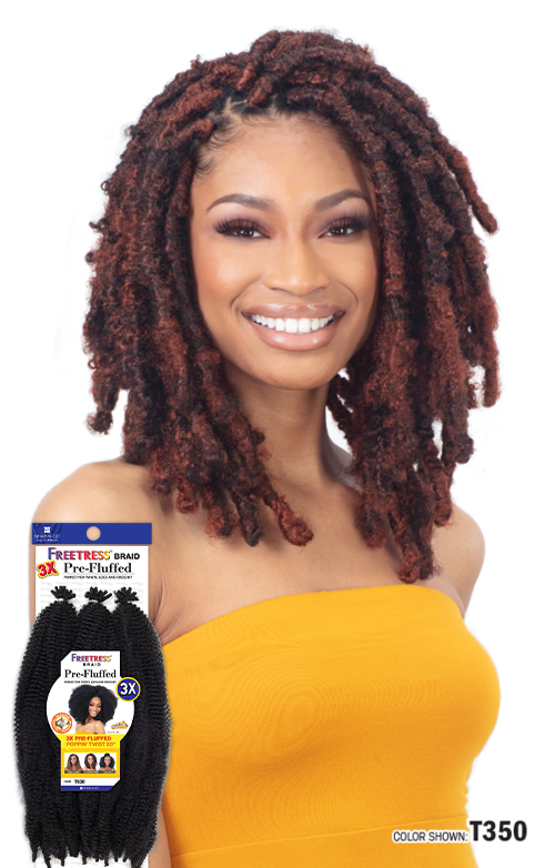 SHAKE-N-GO FREETRESS BRAID - 3X PRE-FLUFFED POPPIN TWISTS