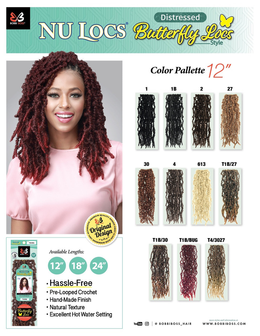 BOBBI BOSS NU LOCS - 2X - 12"- 30"