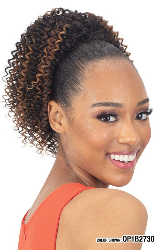 MODEL MODEL GARDENIA DRAWSTRING PONYTAIL - WATER BLOSSOM