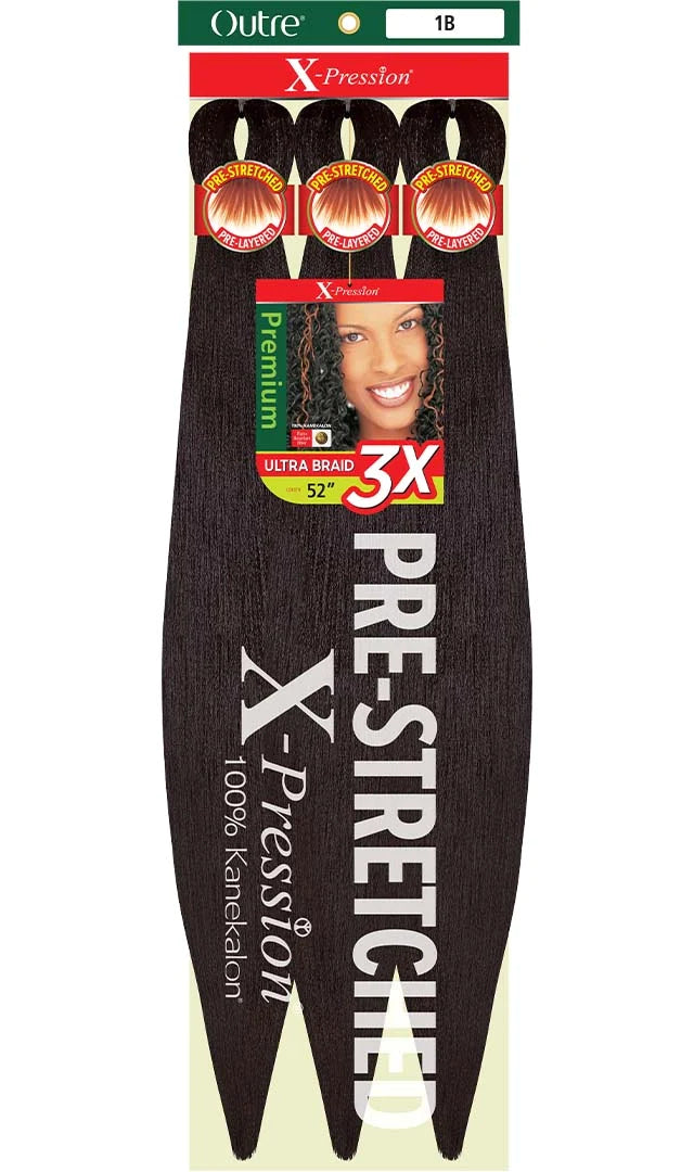 OUTRE X-PRESSION PRE-STRETCH BRAIDING HAIR - 100% KANEKALON - 3X ULTRA BRAID
