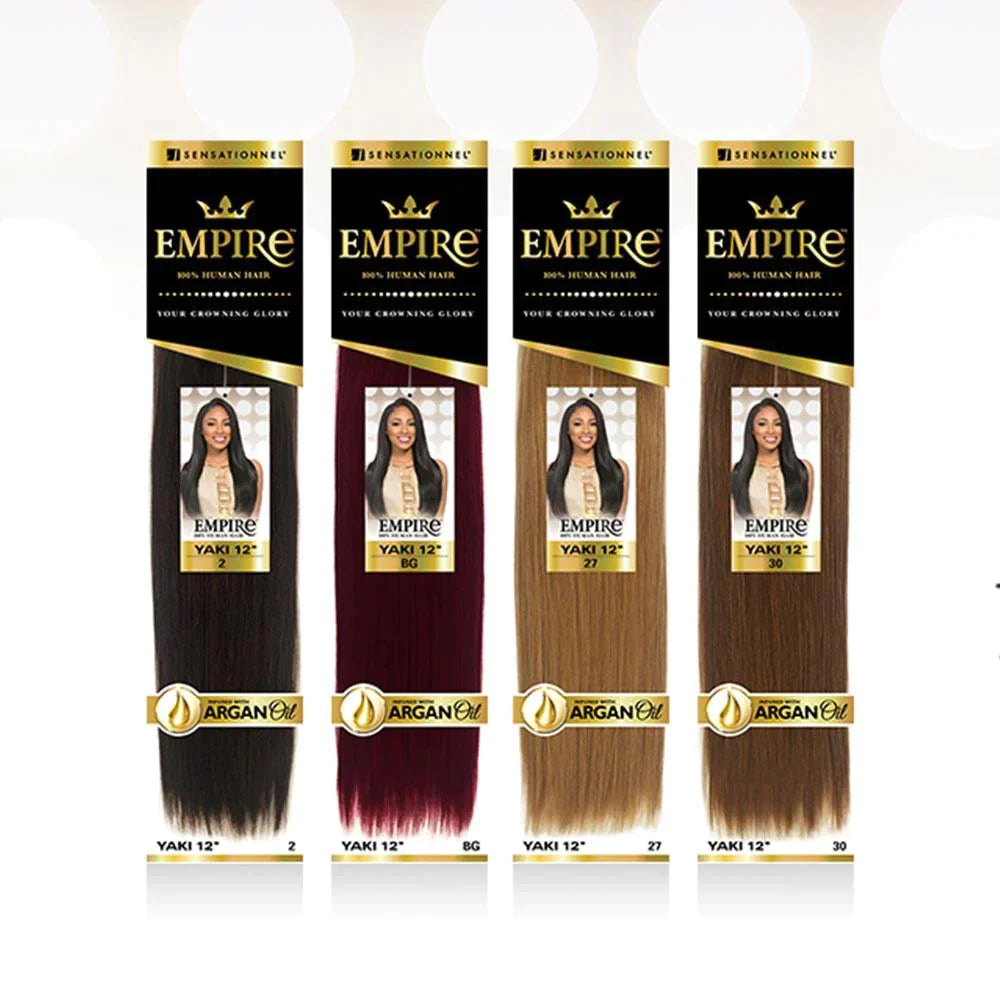 SENSATIONNEL EMPIRE 100% HUMAN HAIR - YAKI WEAVE 8"-18" (FLAMBOYANT COLORS)
