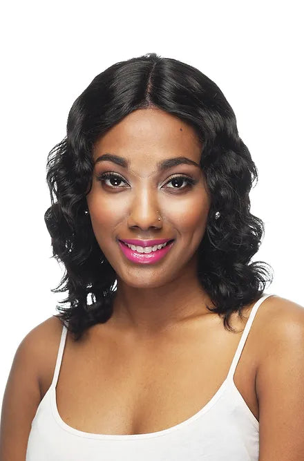 BLACK WAVY MESSY WIG H2057