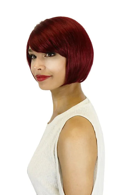 SHORT DARK RED WIG H5010