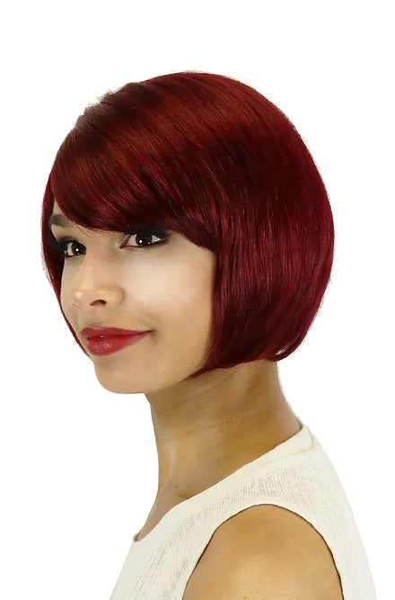 SHORT DARK RED WIG H5010