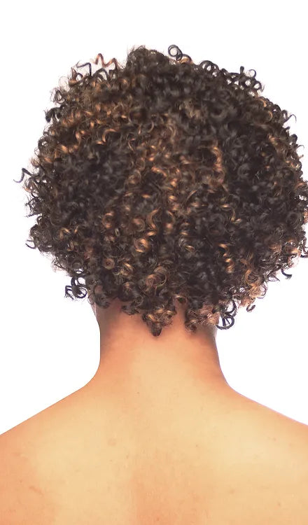 SHORT CURLY WIG WITH HIGHLIGHTS H5014