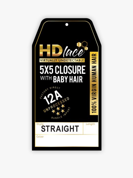 12A 5X5 HD LACE CLOSURE – STRAIGHT