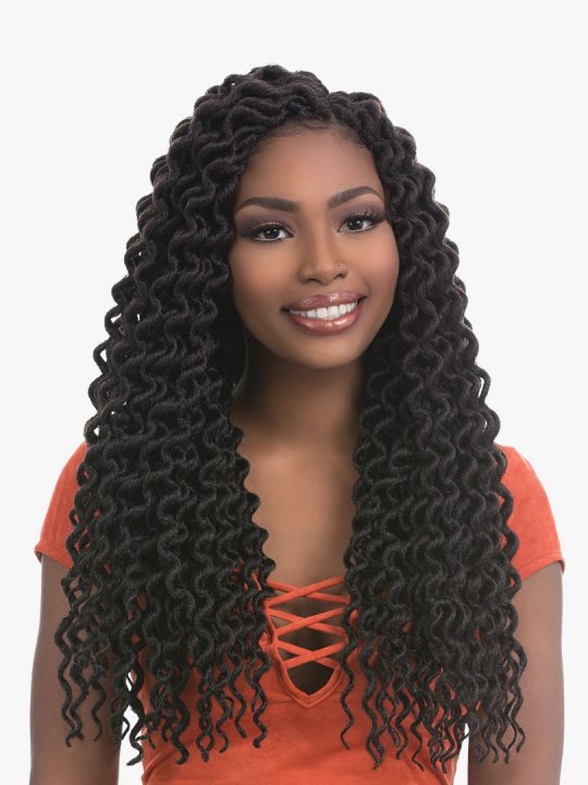 3X FAUX LOCS CURLY 18″