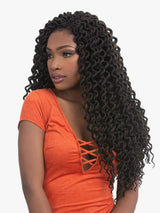 3X FAUX LOCS CURLY 18″