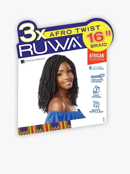 3X RUWA AFRO TWIST 16″ Pre-separated Spring Twist item, Good for locs and twist styles