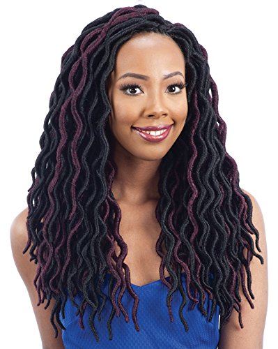 2X LARGE SOFT WAVY FAUX LOC 16" (99J) - Freetress Synthetic Crochet Braid Dread Locks