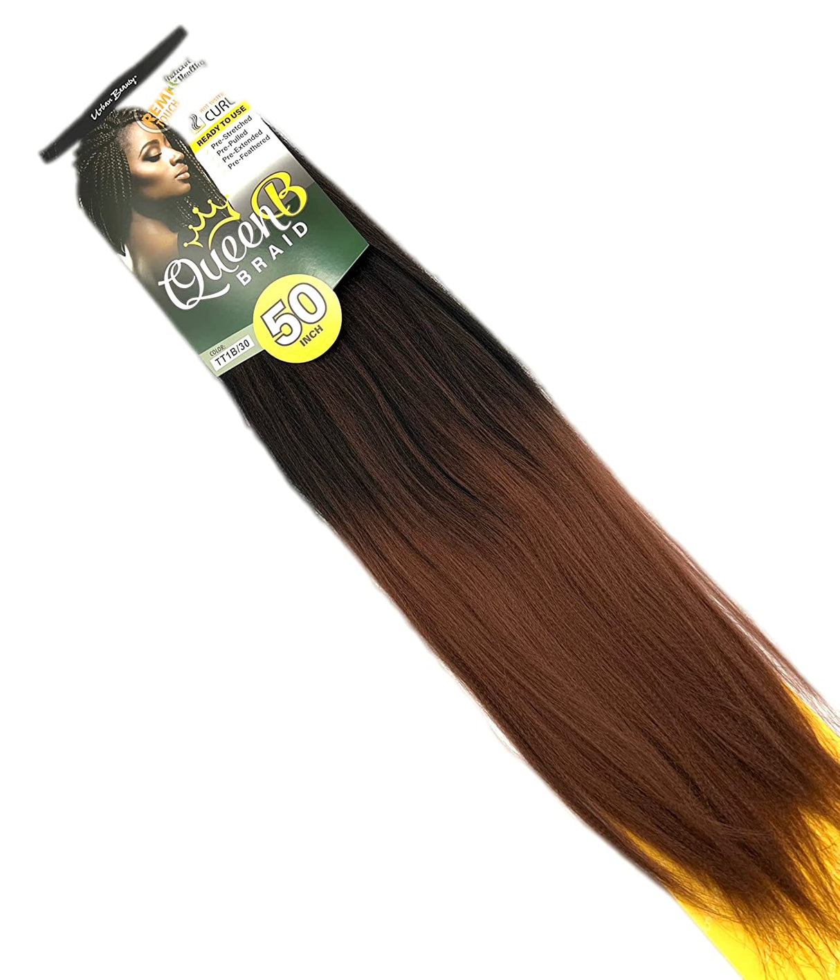 Queen B Braiding Hair Pre Stretched 50 Color TTIB/30 (6 packs