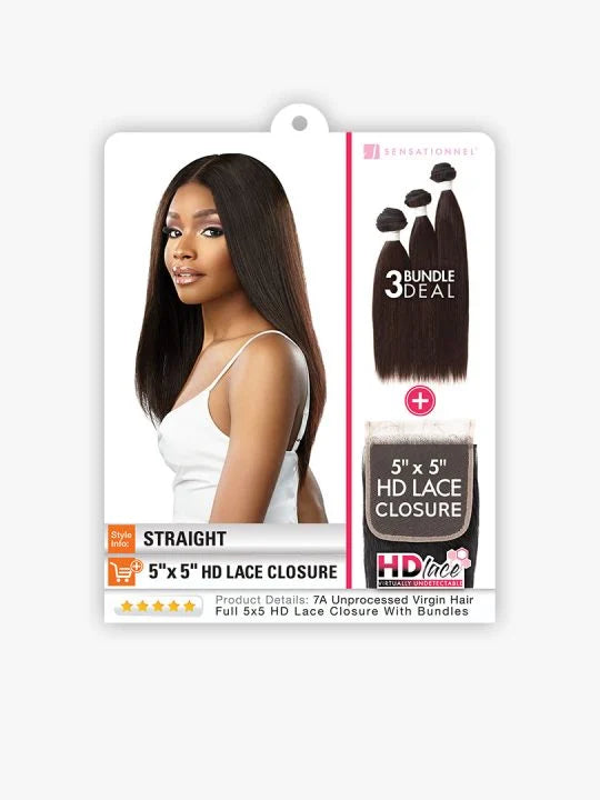 5X5 HD LACE CLOSURE BUNDLE DEAL STRAIGHT