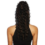 Mane Concept Human Hair Blend Ponytail Deep Wave Wrap N Tie 24"