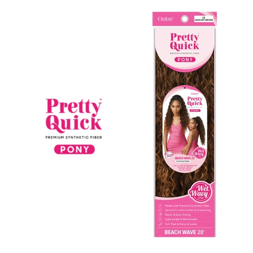 Outre Ponytail Pretty Quick Beach Wave 28"