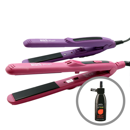 Tyche Ceramic Combo Flat Iron 1" + 1/2" Plus Heat Protector 2oz