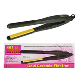 HOT&HOTTER 1/2" Gold Ceramic Flat Iron