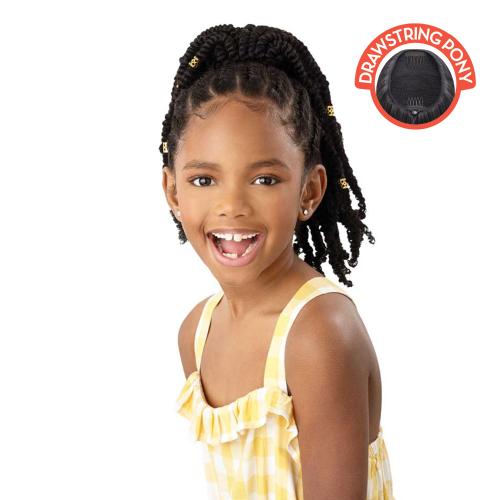 Outre Drawstring Ponytail Lil Looks Gold Cuffed Bomb Twists 12"