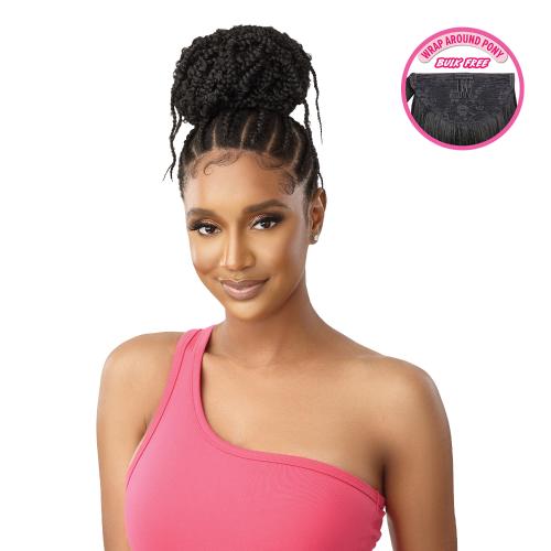 Outre Wrap Ponytail Pretty Quick Butterfly Jungle Wavy Box Braid 24"