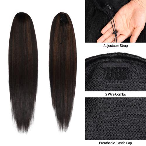 Instant Glitz Synthetic Drawstring Ponytail Straight 36"