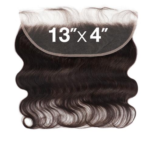 BareNNatural Unprocessed Virgin Human Hair Weave 13x4 Lace Closure 7A Body Wave (10-18") (Pre-Plucked With Baby Hair)