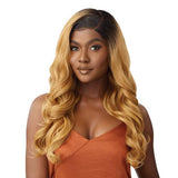 Outre Human Hair Blend Glueless HD 5X5 Lace Closure Wig Body Curl 24"