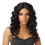 Sensationnel Human Hair Weave Empire 3-Way Parting HD Lace Closure Ocean Wave 12"