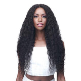 Bobbi Boss Bundle Unprocessed Human Hair 5" Hand-Tied HD Lace Part Closure Wet N Wavy Pineapple Curl (10"-16")