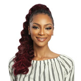 Mane Concept Human Hair Blend Ponytail Brown Sugar Wrap N Tie BSWNT07 Crimp Wave Wnt 22"