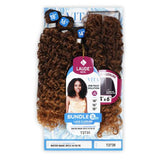 Laude Weave Vita Bundles Water Wave 3pcs With 4X6 Lace Part Closure (14"+16"+18")