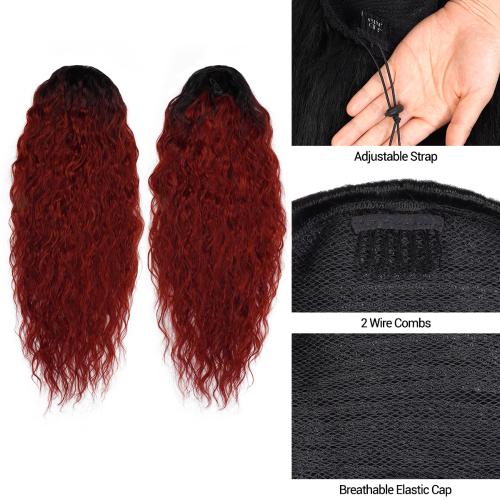 Instant Glitz Synthetic Drawstring Ponytail Crimp Wave 28"