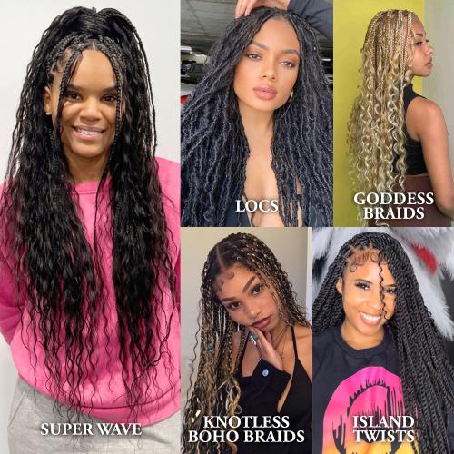 Janet Collection Human Hair Braids Wet n Wavy Super French Bulk 4Pcs ( –  Find Your New Look Today!