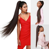 Instant Glitz Synthetic Drawstring Ponytail Straight 36"